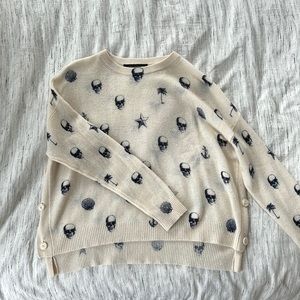 Skull Cashmere skull and shells sweater